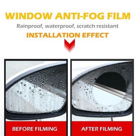 Pcs Car Rearview Mirror Window Anti Fog Films Protective Films Auto