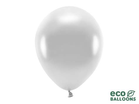 Balony lateksowe eco srebrne 30 cm 100 sztuk PartyDeco Przyjęcia