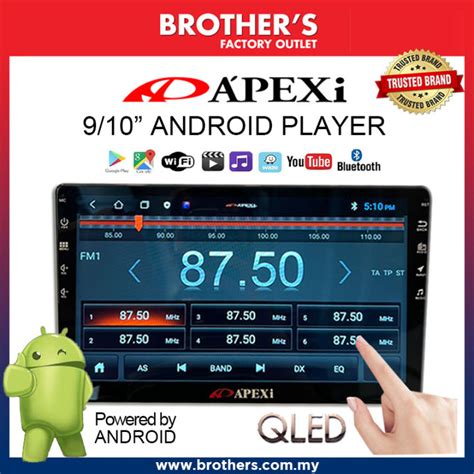 Apexi Car Android Player 9 10 Inches QLED Touchscreen Universal High