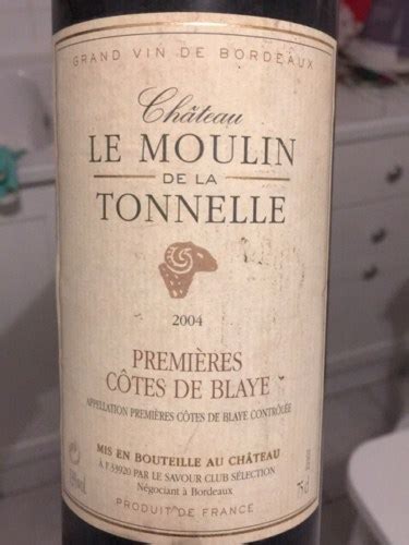 Chateau le Moulin de la Tonnelle Premières Côtes de Blaye Vivino