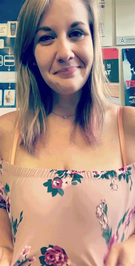 Video Of This Amateur Blonde Popping Her Bouncy Tits Out Of Her Top NameThatPorn