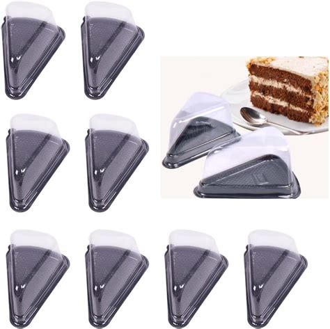 Stobaza 10pcs Pie Slice Containers Cake Dessert Sandwich