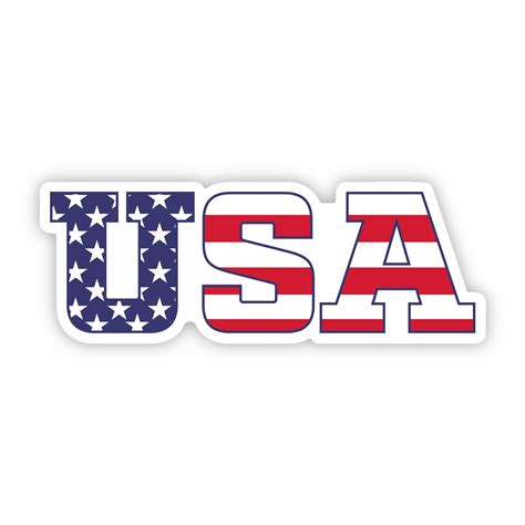 "USA" Sticker - American Flag – Big Moods