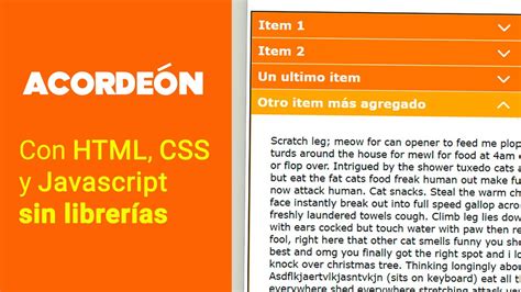 Cómo programar un ACORDEON con HTML CSS y Javascript con CÓDIGO