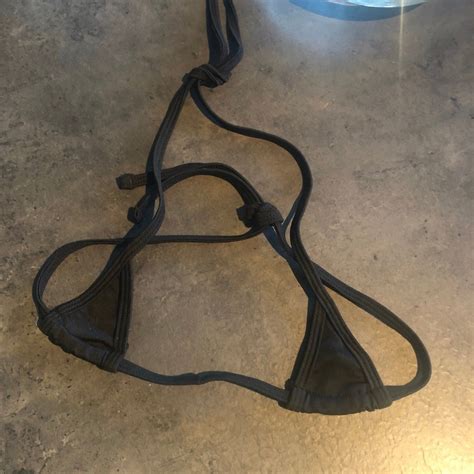 Svart string bikini mikrobikini stringbikini st Köp på Tradera 655232290