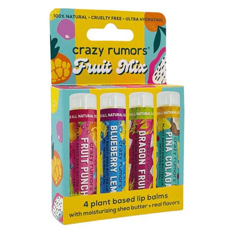 Buy Crazy Rumors Lip Balm Fruit Mix 4 Pack