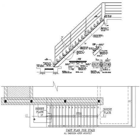 Stair Construction Detail Drawing Stair Plan House Staircase Brick