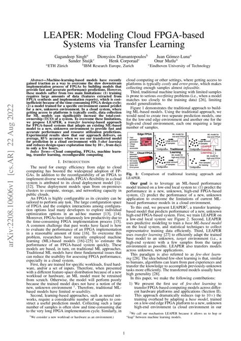 LEAPER Fast And Accurate FPGA Based System Performance Prediction Via