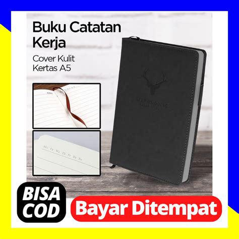 Jual Buku Catatan Kerja Notebooks Cover Kulit Kertas A Shopee Indonesia