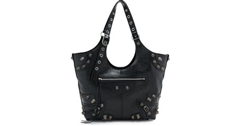 Balenciaga Le Cagole Medium Leather Tote In Black Lyst Uk