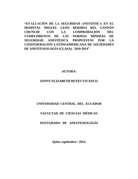 Pdf Evaluaci N De La Seguridad Anest Sica En Ejercicio