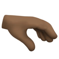 Palm Down Hand Dark Skin Tone Emoji