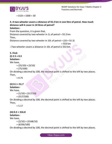 Ncert Solutions For Class Maths Exercise Chapter Fractions And