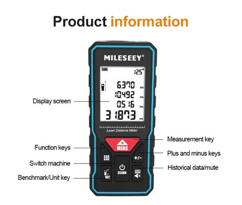 Mileseey X5 X6 Laser Rangefinder 40M 60M 80M 100M Rechargeable Gauge ...