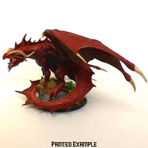 Legendary Chromatic Red Dragon Dnd Mini Dungeons and Dragons Fantasy ...