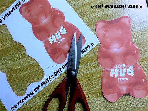 A Bear Hug Valentine Gummy Bears And Printable Valentine Class