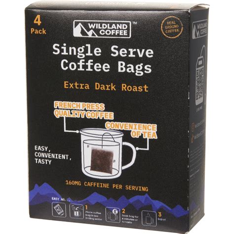 Wildland Extra Dark Roast Single Serve Coffee Bags 4 Pack Save 30