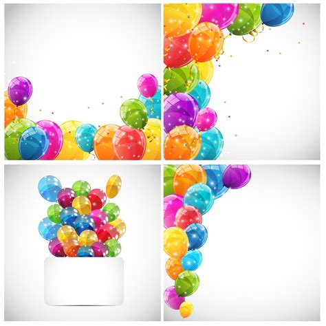 Color Glossy Balloons Background Vector Illustration Vector Art