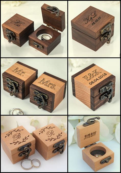 Rustic Ring Bearer Box Reclaimed Wood Ring Box Wood Ring Box Wedding