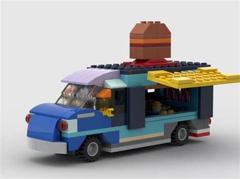 Lego Moc 10696 Burger Food Truck By Anyra Rebrickable Build With Lego