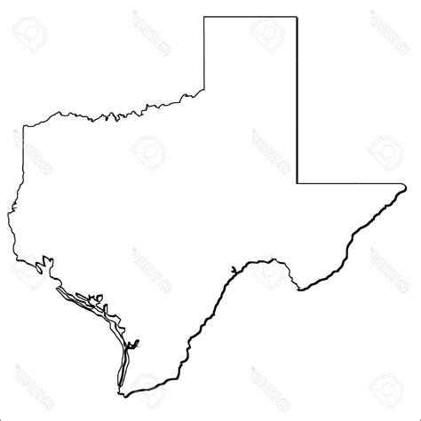 Texas Map Outline Vector At Collection Of Texas Map Outline Vector Free For