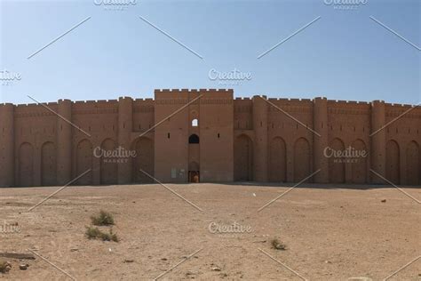 Roof View Of Al Ukhaidir Fortress Near Karbala Iraq Karbala Iraq