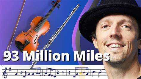 93 Million Miles Jason Mraz Playback Partitura Violino Flauta