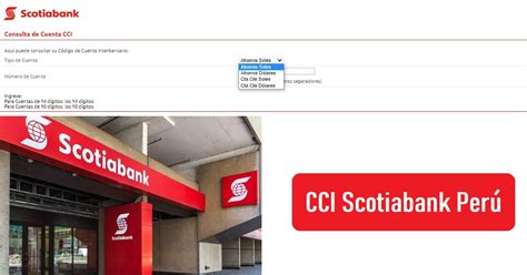 Cómo saber mi número de cuenta interbancaria CCI scotiabank