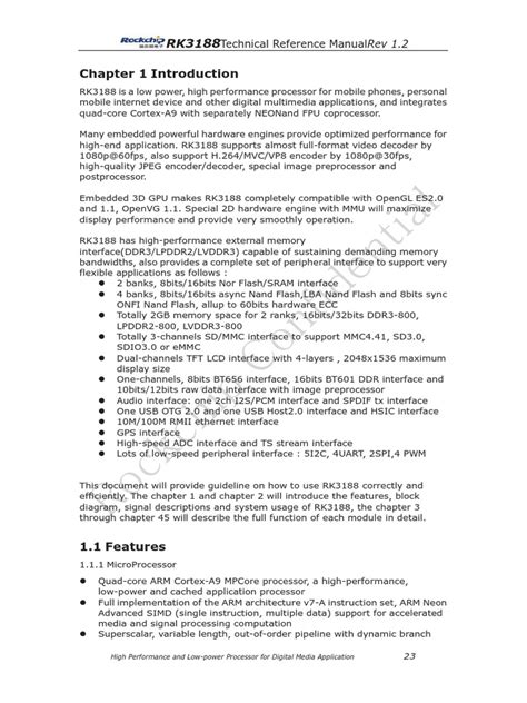 Rockchip RK3188 Specifiation Detail V1.2 | PDF | Arm Architecture | Cpu ...