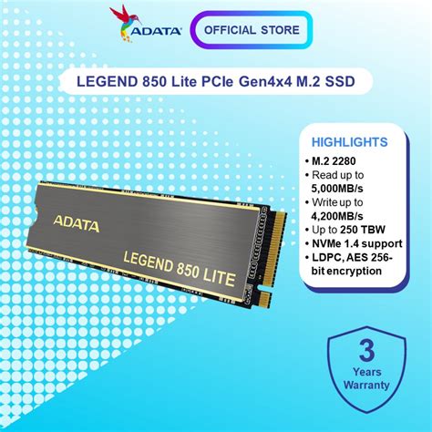 ADATA SSD Legend 850 Lite M 2 2280 XPG Gaming 500GB 1TB 2TB Shopee