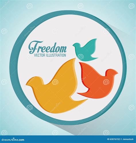 Freedom Icons Design Stock Vector Illustration Of Vector 63076152