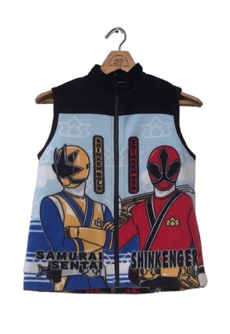 Cartoon Network Power Rangers Shinkenoh Nice Design Fleece Vest Grailed