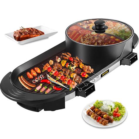 Vevor Electric Grill Hot Pot 2 In 1 Artofit