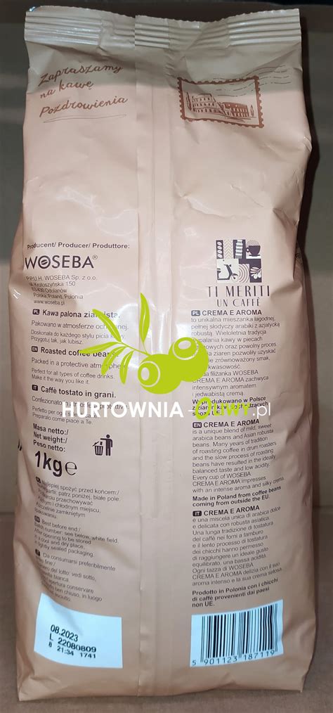 Woseba Ti Meriti Un Caffe Crema E Aroma Kawa Ziarnista Kg Karton