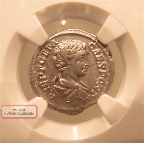 Roman Empire Geta 209 211 Silver Ngc Xf Rome Denarius Issued As