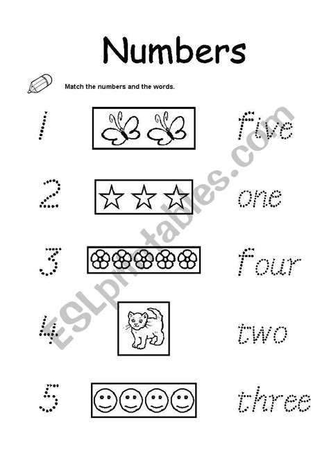 Numbers 1 5 Worksheets Tracing Numbers 1 5