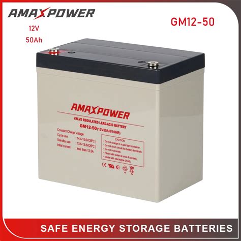 Maintenance Free 12V 50ah Sealed Lead Acid Battery Rechargeable VRLA