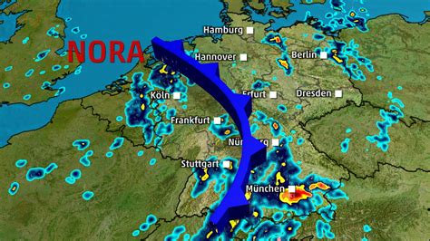 Gewitter Hagel Starkregen Unwetter Tief Nora Erreicht Deutschland