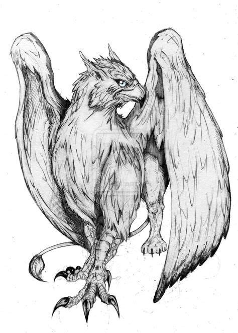 Gryphon Mythical Creatures Drawings Creature Drawings Mythical