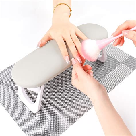 Nail Arm Rest Cushion Foldable PU Leather Nail Hand Rest For Nails