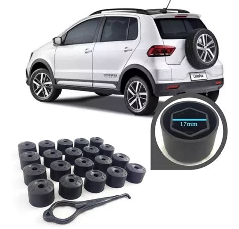 Kit 20 Capa Tampa Parafuso Roda Vw Crossfox 2005 A 2020 2021