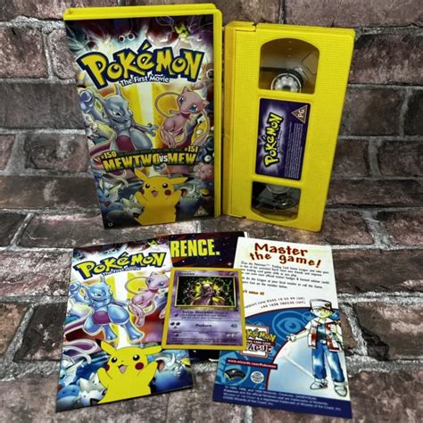 Pok Mon The First Movie Vhs Tape With Mewtwo Promo And Inserts Eur