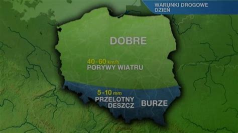 Trudna noc dla kierowców Popada powieje i zagrzmi TVN Meteo