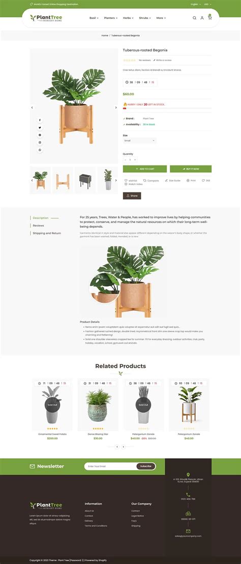 Plant Tree Nursery Shopify Responsive Theme