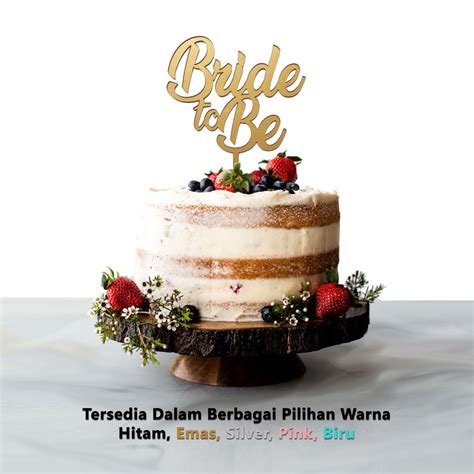 Jual Bisa Gosend Cake Topper Toper Kue Bride To Be Perlengkapan