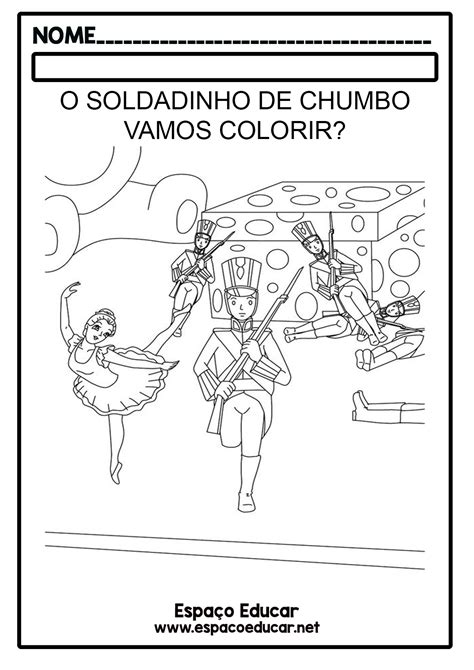 Soldadinho De Chumbo Colorir - O soldadinho de chumbo para colorir!-ESPAÇO EDUCAR