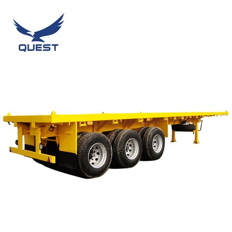 Quest Vehicle Axles Ft Container Carrier Flatbed Semi Trailer