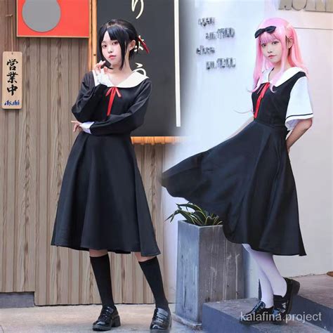 Kaguyasama Love Is War Cosplay Shinomiya Kaguya Fujiwara Chika Costume