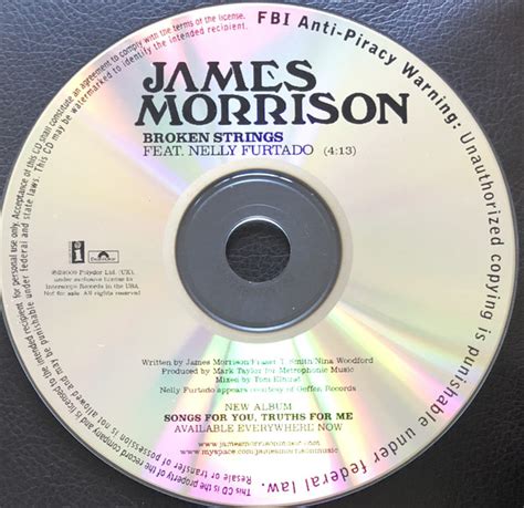 James Morrison Featuring Nelly Furtado - Broken Strings (CDr, Single ...