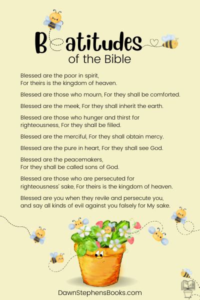 Beatitudes From The Bible And 8 Lamentable “bee” Attitudes That Grow The Fruit Of The Spirit